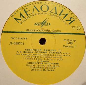 2LP/Dobozkészlet Various: Сибирский Сувенир = Siberian Souvenir (2xLP + BOX)