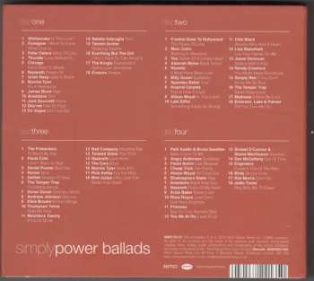 4CD/Dobozkészlet Various: Simply Power Ballads (4 CDs Of Modern And Classic Power Ballads)