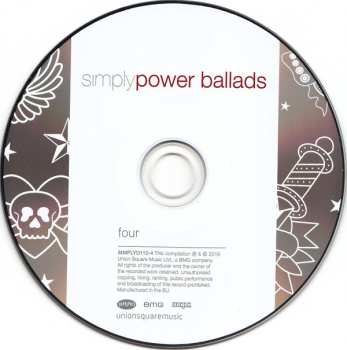 4CD/Dobozkészlet Various: Simply Power Ballads (4 CDs Of Modern And Classic Power Ballads)