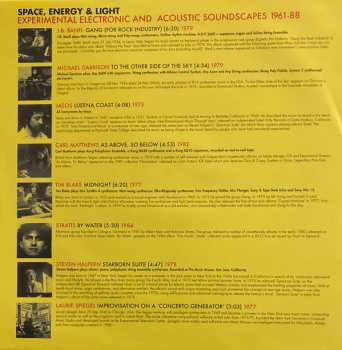 3LP Various: Space, Energy & Light (Experimental Electronic And Acoustic Soundscapes 1961-88) LTD | CLR