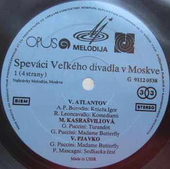 2LP/Dobozkészlet Various: Speváci Veľkého Divadla V Moskve (2xLP + BOX)