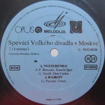 2LP/Dobozkészlet Various: Speváci Veľkého Divadla V Moskve (2xLP + BOX)