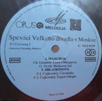2LP/Dobozkészlet Various: Speváci Veľkého Divadla V Moskve (2xLP + BOX)