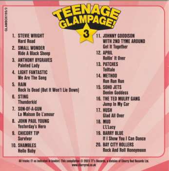 4CD/Dobozkészlet Various: Teenage Glampage! (80 Glambusters Rockers, Shockers And Teenyboppers From The 70's!)
