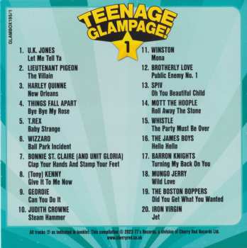 4CD/Dobozkészlet Various: Teenage Glampage! (80 Glambusters Rockers, Shockers And Teenyboppers From The 70's!)