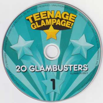 4CD/Dobozkészlet Various: Teenage Glampage! (80 Glambusters Rockers, Shockers And Teenyboppers From The 70's!)
