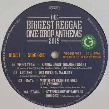 2LP Various: The Biggest Reggae One-Drop Anthems 2015