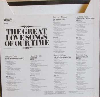 6LP/Dobozkészlet Various: The Great Love Songs Of Our Time