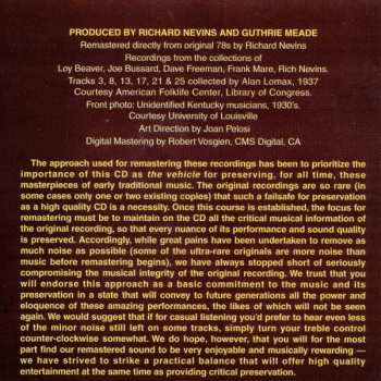 CD Various: The Music Of Kentucky Vol. 1 (Early American Rural Classics 1927-37)