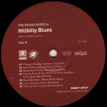 LP Various: The Rough Guide To Hillbilly Blues (Reborn And Remastered) LTD