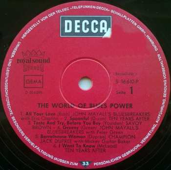 LP Various: The World Of Blues Power
