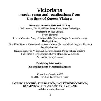 2CD Various: Victoriana: Music, Verse, And Recollections From The Time Of Queen Victoria