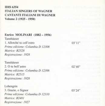 CD Various: Italian Singers Of Wagner (Vol. II) - Recordings From 1925 To 1956