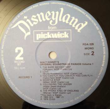 2LP Various: Walt Disney's Original Soundtrack Parade
