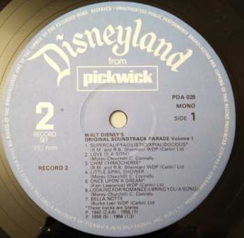 2LP Various: Walt Disney's Original Soundtrack Parade