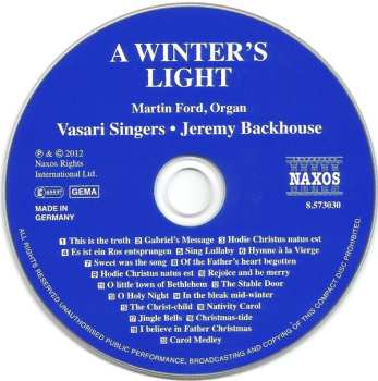 CD Vasari Singers: A Winter's Light (A Christmas Collection)