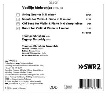 CD Thomas Christian Ensemble: String Quartet • Violin Sonata