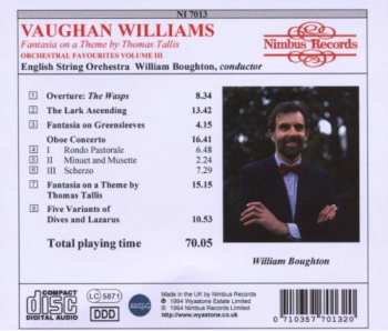 CD Ralph Vaughan Williams: Orchestral Favourites Volume III
