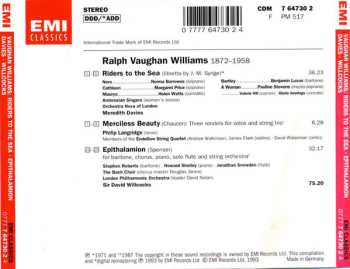 CD Ralph Vaughan Williams: Riders To The Sea · Epithalamion · Merciless Beauty