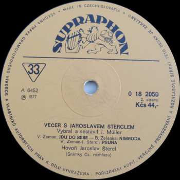 LP Jaroslav Štercl: Večer S Jaroslavem Šterclem