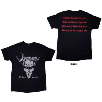 Merch Venom: Venom Unisex T-shirt: Black Metal (black) (back Print) (medium) M