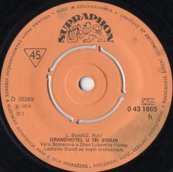 SP Věra Špinarová: Grandhotel U Tří Strun • Hej Lásko, Nečekej