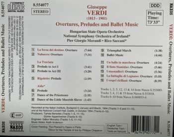 CD Giuseppe Verdi: Overtures, Preludes And Ballet Music