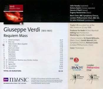 CD Giuseppe Verdi: Requiem Mass