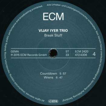 2LP Vijay Iyer Trio: Break Stuff