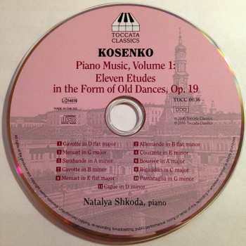 CD Віктор Косенко: Piano Music, Vol. 1: Eleven Etudes In The Form Of Old Dances, Op. 19
