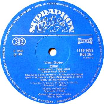 2LP/Dobozkészlet Kühn Mixed Choir: V Studni / In The Well / (Opera In 1 Act), Zítek (Fragment)