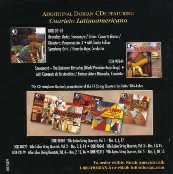 CD Heitor Villa-Lobos: String Quartets, Volume 6