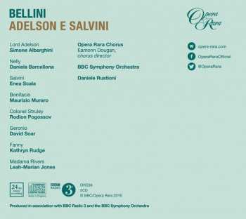 2CD Vincenzo Bellini: Adelson E Salvini