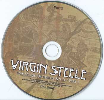 3CD Virgin Steele: The House Of Atreus Act I & II (A Barbaric-Romantic Opera)