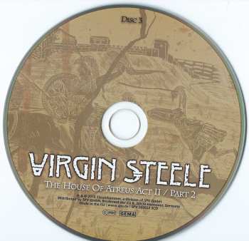 3CD Virgin Steele: The House Of Atreus Act I & II (A Barbaric-Romantic Opera)