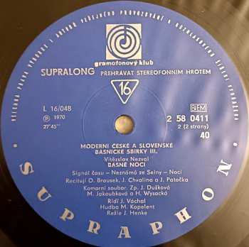 Dobozkészlet/2EP Vítězslav Nezval: Moderní České A Slovenské Básnické Sbírky III.