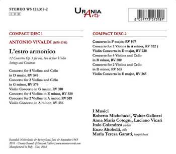 2CD Antonio Vivaldi: L'Estro Armonico 