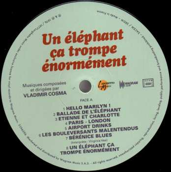 LP Vladimir Cosma: Un Éléphant Ça Trompe Énormément / Nous Irons Tous Au Paradis