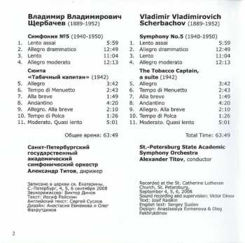 CD Vladimir Shcherbachov: Symphony No. 5, The Tobacco Captain