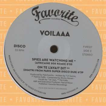 LP Voilaaa: On Te L’Avait Dit / Spies Are Watching Me (Remixes)