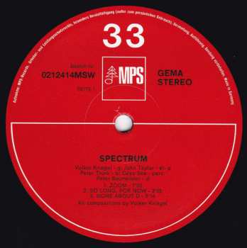LP Volker Kriegel: Spectrum