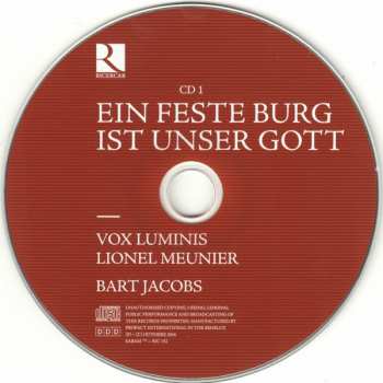 2CD Vox Luminis: Eine Feste Burg Ist Unser Gott (Luther Und Die Musik Der Reformation)
