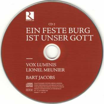 2CD Vox Luminis: Eine Feste Burg Ist Unser Gott (Luther Und Die Musik Der Reformation)
