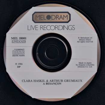 CD Clara Haskil: 2 Sonaten Für Klavier Und Violine KV 454 & 526 / 2 Sonatas For Piano And Violin 