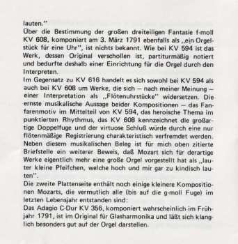 CD Wolfgang Amadeus Mozart: Orgelwerke