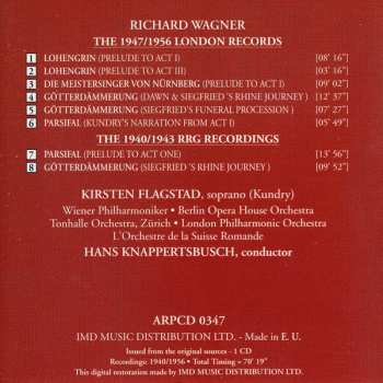 CD Richard Wagner: The Legendary 1947/1956 London Records - Lohengrin, Die Meistersinger Von Nürnberg, Götterdämmerung, Parsifal