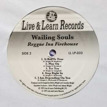 LP Wailing Souls: Reggae Ina Firehouse