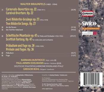 CD Staatsphilharmonie Rheinland-Pfalz: Carnival Overture; Scottish Fantasy; Hölderin Songs; Prelude And Fugue