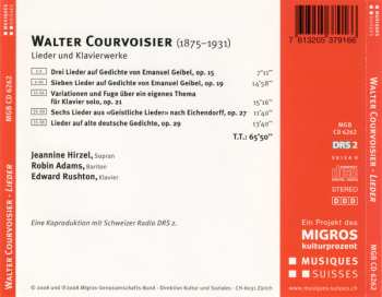 CD Walter Courvoisier: Lieder Und Klavierwerke
