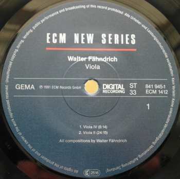 LP Walter Fähndrich: Viola